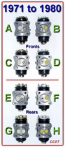Wheel Cylinder Picture Guide '71 to '2/75