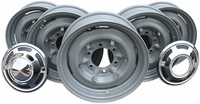 Wheels - Set of 5 ea - BJ & FJ40,45,55 - '63 to 8/80 - Gray - TOYOTA