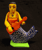 Oaxacan carving, mermaid - sirena [sold]