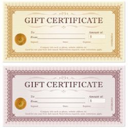 Cosmetic Gift Certificates