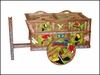 Cart Bar with Toucans & Macaws - 36"