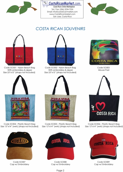 Costa Rica Beach Bags & Caps