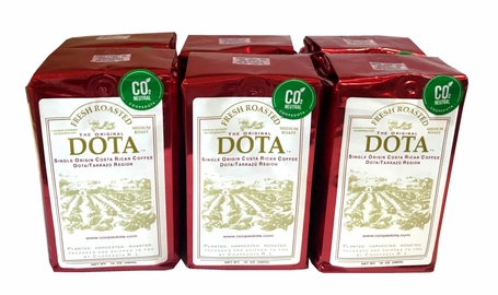 Costa Rica Dota Fresh Coffee - Ground - Value Pak 6 bags