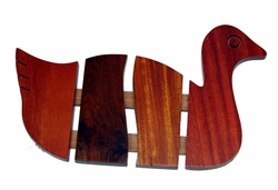Costa Rica Duck Trivet - Mixed Woods 
