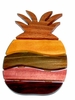 Costa Rica Pineapple Trivet - Mixed Woods Costa Rica Pineapple Trivet - Mixed Woods