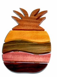 Costa Rica Pineapple Trivet - Mixed Woods