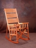  Costa Rica Rocking Chair - High Back - Natural Leather and Caobilla Wood - FREE SHIPPING!