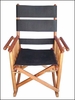 Costa Rica Rocking Chair - Low Back - Black Leather and Caobilla Wood
