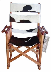 Costa Rica Rocking Chair - Low Back - Cow Hide Leather and Caobilla Wood