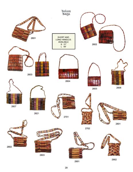 Costa Rica Wood Handbags - Discontinued