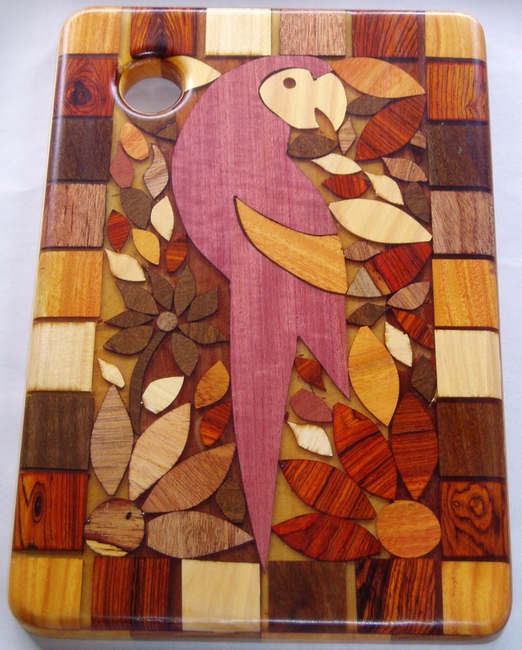 Exotic Cutting Board with Resin Finish