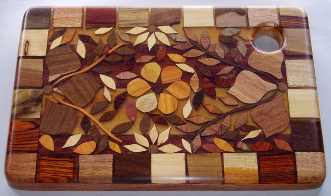 Exotic Cutting Board with Resin Finish
