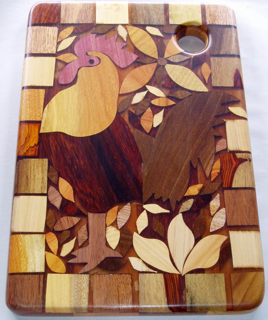 Exotic Cutting Board with Resin Finish
