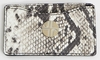 J. Lang Card Holder Black & White Python Leather
