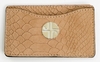 J. Lang Card Holder Taupe Snake Leather