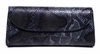 J. Lang Curve Clutch Black & Grey Snake Leather