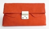 J. Lang Disco Clutch Coral Snake Leather