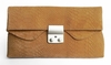 J. Lang Disco Clutch Taupe Snake Leather