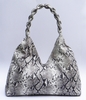 J. Lang Joy Hobo Black & White Python Leather