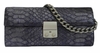 J. Lang Secret Code Clutch Purple Crocodile Leather