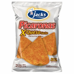 Jacks Picaronas Extra Nacho Cheese Chips Costa Rica