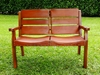 Costa Rica Wood & Leather Love Seat 