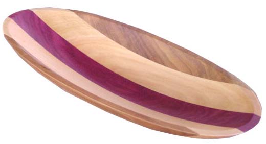 Mixed Woods Oval Bowl - 17"