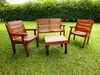 Costa Rica Wood & Leather Love Seat Costa Rica Wood & Leather Love Seat