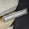 Personalized Black Border Tie Clip