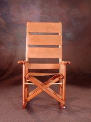 PLUS SIZE Costa Rica Rocking Chair - High Back - Natural Leather 