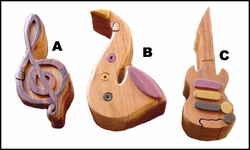 Puzzle Wood Box - Music