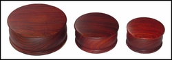 Set - Round Wood Boxes