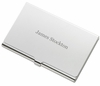 Silver Plated Modern Business Card Case