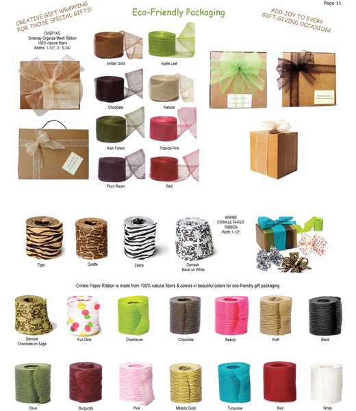 Sinamay Mesh and Crinkle Paper Ribbon