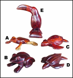 Tropical Animals in Rosewood - Small Size