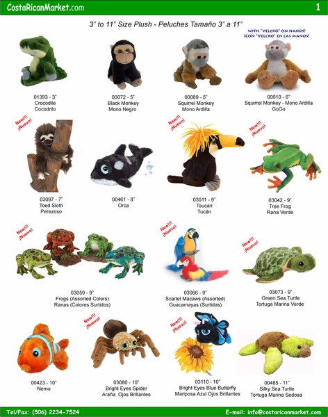 Turismo - Peluches de 3" a 11"