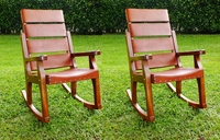 ValuePak03 - 2 DELUXE Rocking Chairs + 2 Head Cushions + Shipping Door-to-Door