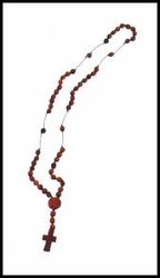 Virgin of the Angels Wood Rosary - 12"