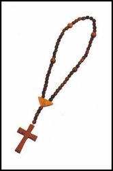 Virgin of the Angels Wood Rosary - 13"