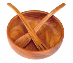 Wood Bowl - Fork & Spoon