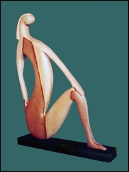 Wood Sculpture "Graceful Woman"