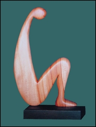 Wood Sculpture "Man Resting"