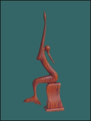 Wood Sculpture "Mermaid"