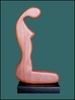 Wood Sculpture "Sad Woman"