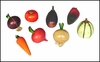Wood Vegetables Centerpiece - SET OF 9