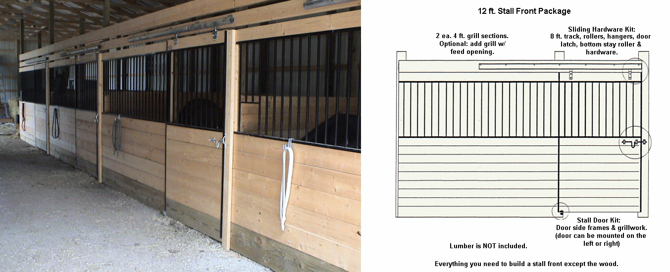 Horse Stall Kits Black Painted Steel