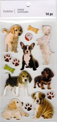 Dogs, 3D scrapbook stickers 4x7" (Recollections)