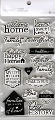 Home & Family, 3D scrapbook stickers 4x7" (Recollections)