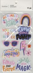 Girls Are Magic, 3D scrapbook stickers 4x7" (Recollections)