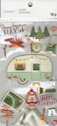 Happy Campers, 3D scrapbook stickers 4x7" (Recollections)